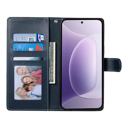 DF-012 For Honor 300 Pro Case Litchi Texture Leather Magnetic Clasp Wallet Stand Phone Cover