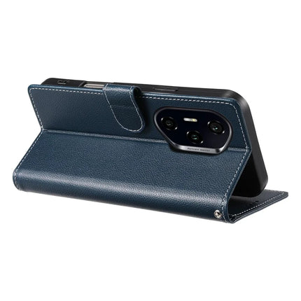 DF-012 For Honor 300 Pro Case Litchi Texture Leather Magnetic Clasp Wallet Stand Phone Cover