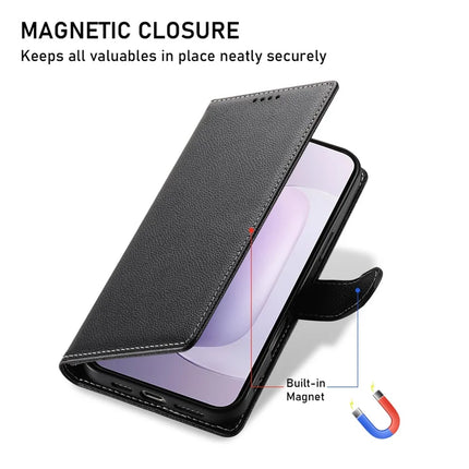 DF-012 For Honor 300 Pro Case Litchi Texture Leather Magnetic Clasp Wallet Stand Phone Cover
