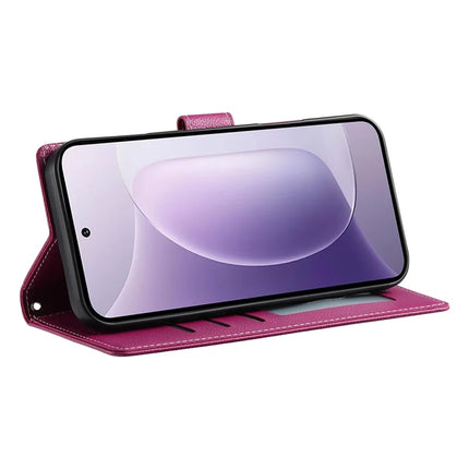 DF-012 For Honor 300 Pro Case Litchi Texture Leather Magnetic Clasp Wallet Stand Phone Cover
