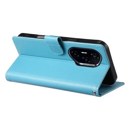 DF-012 For Honor 300 Pro Case Litchi Texture Leather Magnetic Clasp Wallet Stand Phone Cover