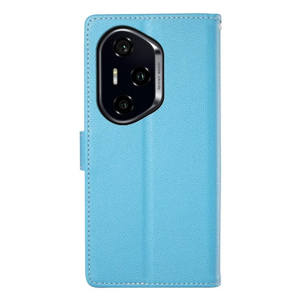 DF-012 For Honor 300 Pro Case Litchi Texture Leather Magnetic Clasp Wallet Stand Phone Cover