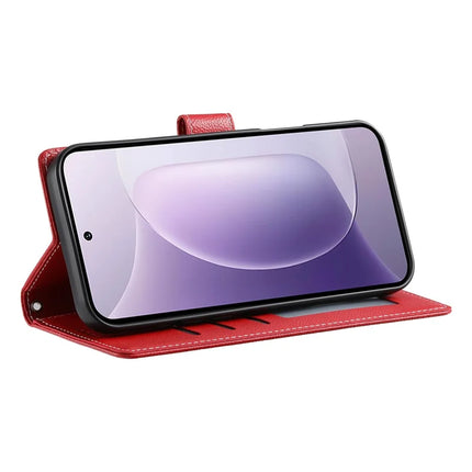 DF-012 For Honor 300 Case Litchi Texture Leather Magnetic Clasp Wallet Stand Phone Cover