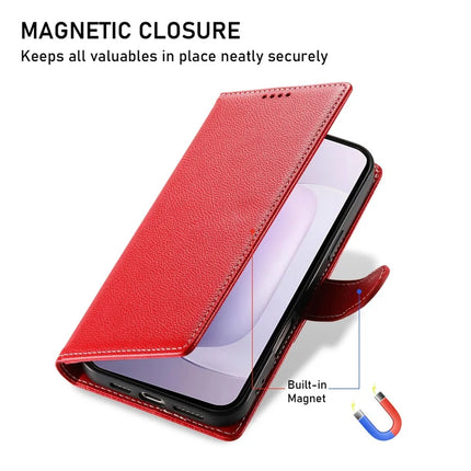 DF-012 For Honor 300 Case Litchi Texture Leather Magnetic Clasp Wallet Stand Phone Cover