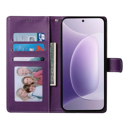 DF-012 For Honor 300 Case Litchi Texture Leather Magnetic Clasp Wallet Stand Phone Cover