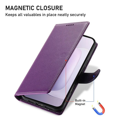 DF-012 For Honor 300 Case Litchi Texture Leather Magnetic Clasp Wallet Stand Phone Cover