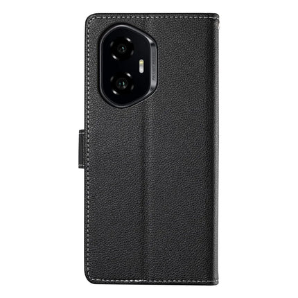 DF-012 For Honor 300 Case Litchi Texture Leather Magnetic Clasp Wallet Stand Phone Cover