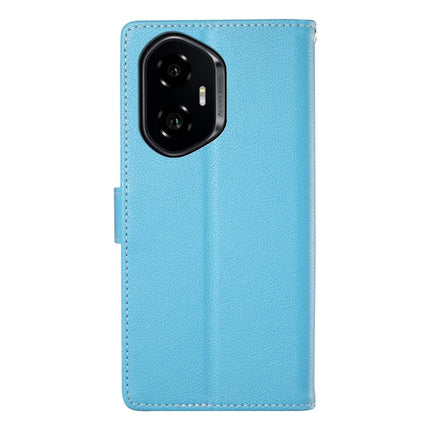 DF-012 For Honor 300 Case Litchi Texture Leather Magnetic Clasp Wallet Stand Phone Cover