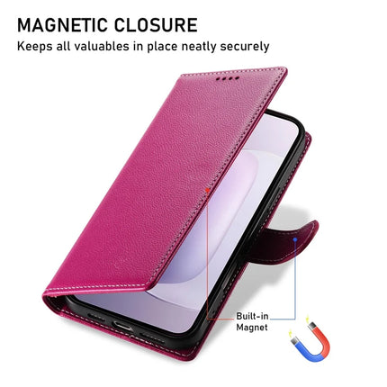 DF-012 For Honor 300 Case Litchi Texture Leather Magnetic Clasp Wallet Stand Phone Cover