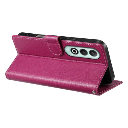 DF-012 For OnePlus Nord CE4 5G Case Litchi Texture Leather Magnetic Clasp Wallet Stand Phone Cover