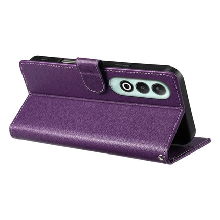 DF-012 For OnePlus Nord CE4 5G Case Litchi Texture Leather Magnetic Clasp Wallet Stand Phone Cover