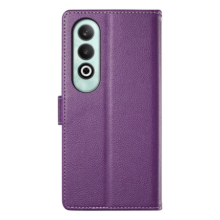 DF-012 For OnePlus Nord CE4 5G Case Litchi Texture Leather Magnetic Clasp Wallet Stand Phone Cover