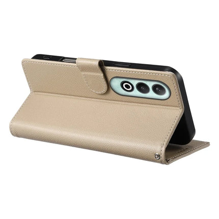 DF-012 For OnePlus Nord CE4 5G Case Litchi Texture Leather Magnetic Clasp Wallet Stand Phone Cover