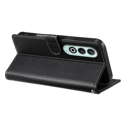 DF-012 For OnePlus Nord CE4 5G Case Litchi Texture Leather Magnetic Clasp Wallet Stand Phone Cover
