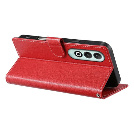 DF-012 For OnePlus Nord CE4 5G Case Litchi Texture Leather Magnetic Clasp Wallet Stand Phone Cover