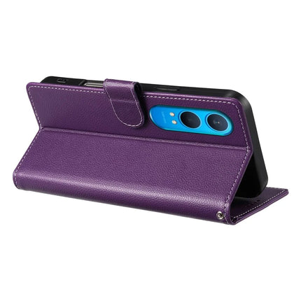 DF-012 For OnePlus Nord CE4 Lite 5G Case Litchi Texture Leather Magnetic Clasp Wallet Stand Phone Cover
