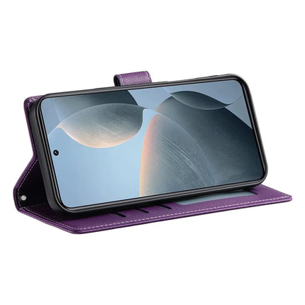 DF-012 For OnePlus Nord CE4 Lite 5G Case Litchi Texture Leather Magnetic Clasp Wallet Stand Phone Cover