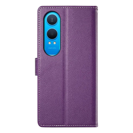 DF-012 For OnePlus Nord CE4 Lite 5G Case Litchi Texture Leather Magnetic Clasp Wallet Stand Phone Cover