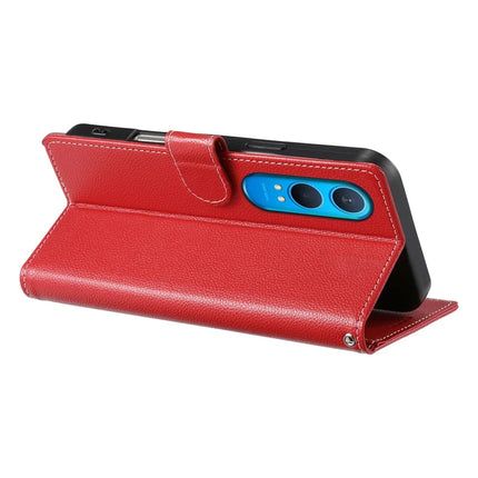 DF-012 For OnePlus Nord CE4 Lite 5G Case Litchi Texture Leather Magnetic Clasp Wallet Stand Phone Cover