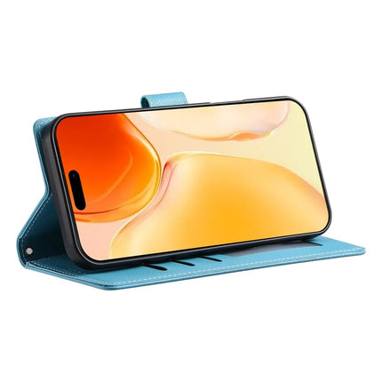 DF-012 For iPhone 16 Plus Case Litchi Texture Leather Wallet Stand Phone Cover