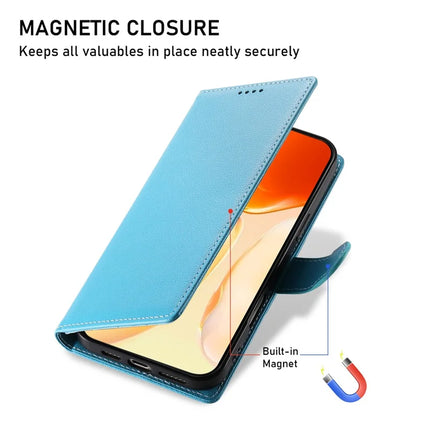 DF-012 For iPhone 16 Plus Case Litchi Texture Leather Wallet Stand Phone Cover