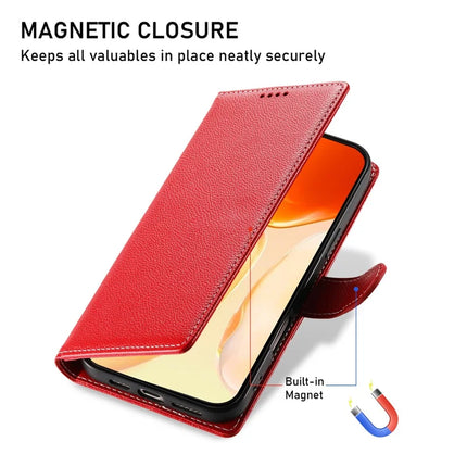 DF-012 For iPhone 16 Plus Case Litchi Texture Leather Wallet Stand Phone Cover