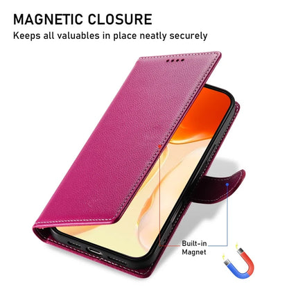 DF-012 For iPhone 16 Plus Case Litchi Texture Leather Wallet Stand Phone Cover