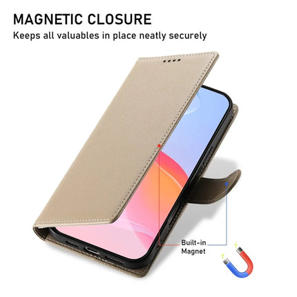 DF-012 For iPhone 16 Pro Case Litchi Texture Leather Wallet Stand Phone Cover