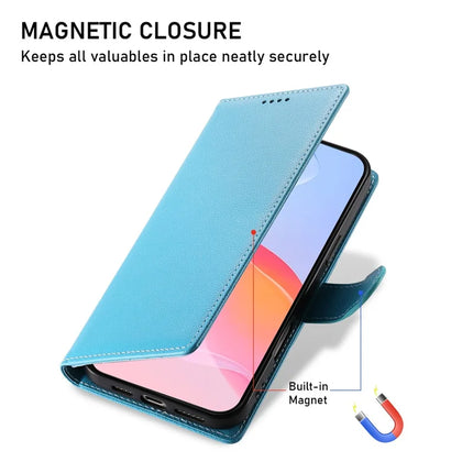 DF-012 For iPhone 16 Pro Case Litchi Texture Leather Wallet Stand Phone Cover