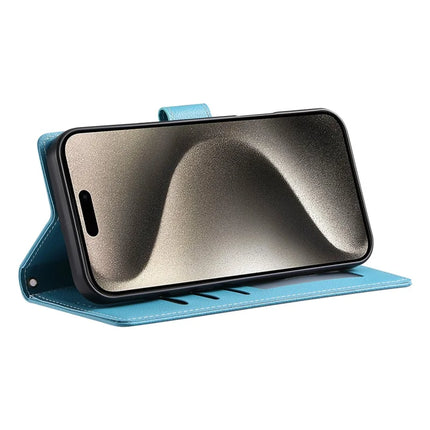 For iPhone 15 Pro Max Stand Case Litchi Texture Leather Wallet Phone Cover Magnetic Snap