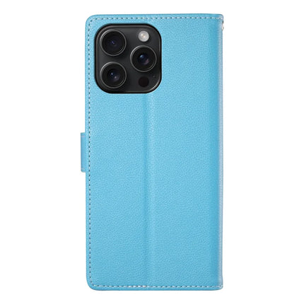 For iPhone 15 Pro Max Stand Case Litchi Texture Leather Wallet Phone Cover Magnetic Snap