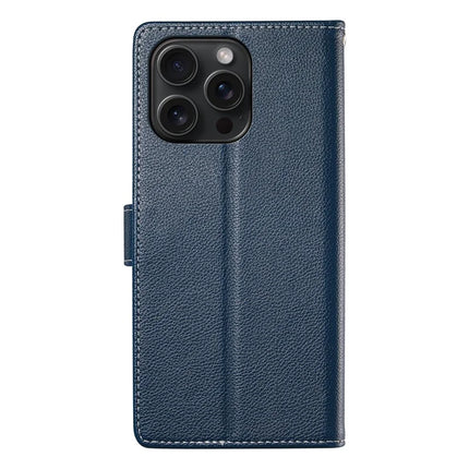 For iPhone 15 Pro Max Stand Case Litchi Texture Leather Wallet Phone Cover Magnetic Snap