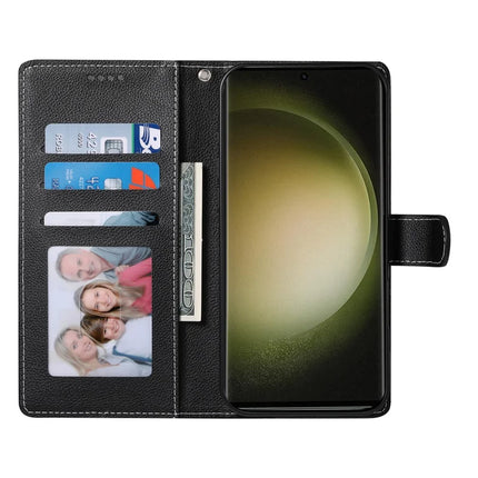 DF-012 For Samsung Galaxy S23 FE Case Litchi Texture Leather Wallet Stand Phone Cover