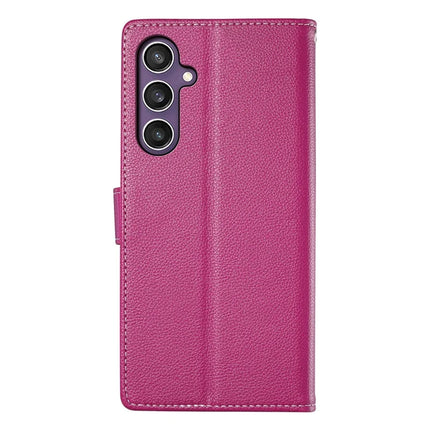 DF-012 For Samsung Galaxy S23 FE Case Litchi Texture Leather Wallet Stand Phone Cover