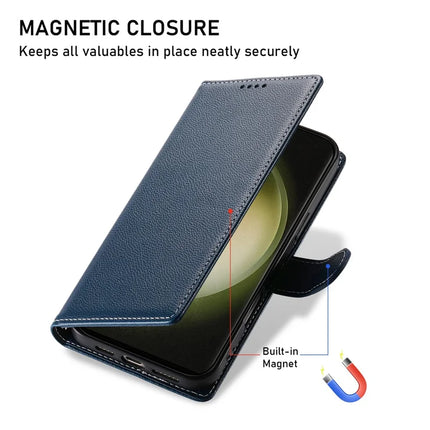 DF-012 For Samsung Galaxy S23 FE Case Litchi Texture Leather Wallet Stand Phone Cover