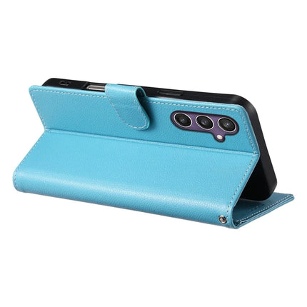 DF-012 For Samsung Galaxy S23 FE Case Litchi Texture Leather Wallet Stand Phone Cover