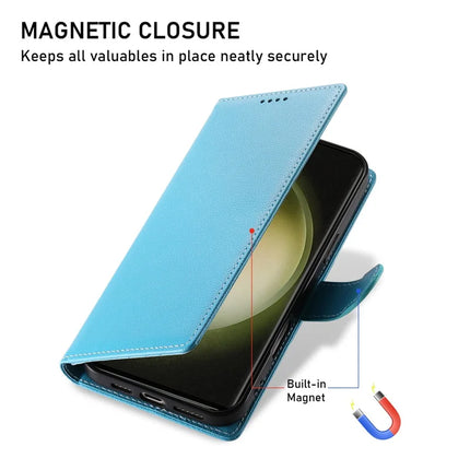 DF-012 For Samsung Galaxy S23 FE Case Litchi Texture Leather Wallet Stand Phone Cover