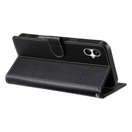 DF-012 For Samsung Galaxy A05 4G Case Litchi Texture Leather Wallet Stand Phone Cover