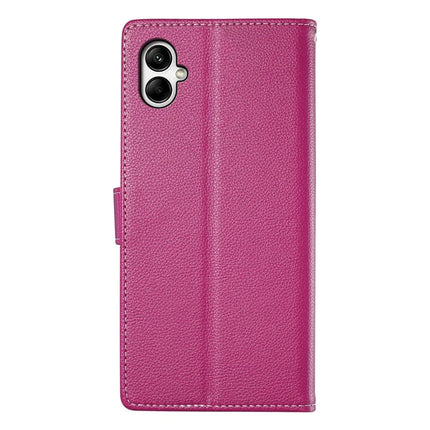DF-012 For Samsung Galaxy A05 4G Case Litchi Texture Leather Wallet Stand Phone Cover