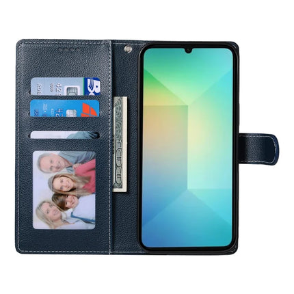 DF-012 For Samsung Galaxy A05 4G Case Litchi Texture Leather Wallet Stand Phone Cover