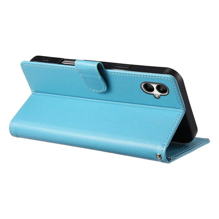 DF-012 For Samsung Galaxy A05 4G Case Litchi Texture Leather Wallet Stand Phone Cover