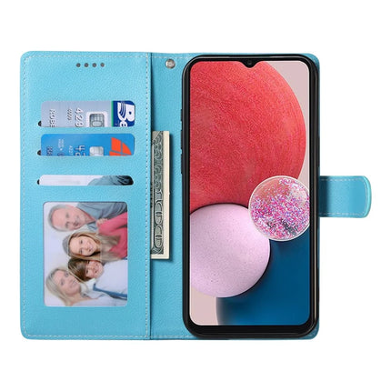 DF-012 For Samsung Galaxy A15 5G / A15 4G Case Litchi Texture Leather Magnetic Clasp Wallet Stand Phone Cover with Wrist Strap