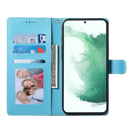DF-012 For Samsung Galaxy A25 5G (Global) (161.0 x 76.5 x 8.3mm) Case Litchi Texture Leather Wallet Stand Phone Cover
