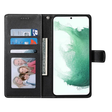 DF-012 For Samsung Galaxy A25 5G (Global) (161.0 x 76.5 x 8.3mm) Case Litchi Texture Leather Wallet Stand Phone Cover