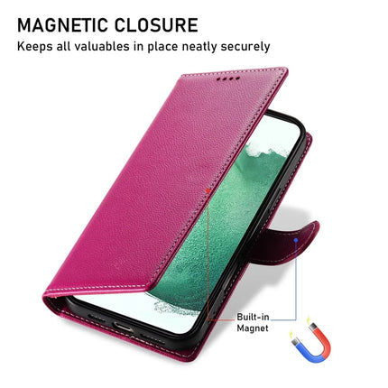 DF-012 For Samsung Galaxy A25 5G (Global) (161.0 x 76.5 x 8.3mm) Case Litchi Texture Leather Wallet Stand Phone Cover
