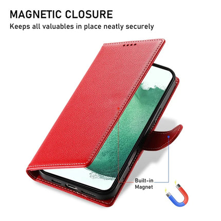 DF-012 For Samsung Galaxy A25 5G (Global) (161.0 x 76.5 x 8.3mm) Case Litchi Texture Leather Wallet Stand Phone Cover