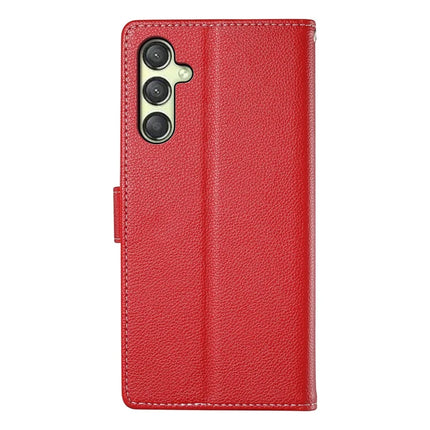 DF-012 For Samsung Galaxy A25 5G (Global) (161.0 x 76.5 x 8.3mm) Case Litchi Texture Leather Wallet Stand Phone Cover