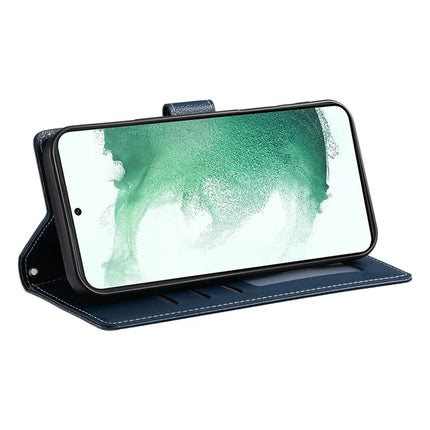 DF-012 For Samsung Galaxy A25 5G (Global) (161.0 x 76.5 x 8.3mm) Case Litchi Texture Leather Wallet Stand Phone Cover