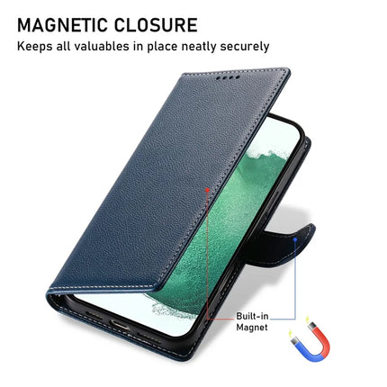 DF-012 For Samsung Galaxy A25 5G (Global) (161.0 x 76.5 x 8.3mm) Case Litchi Texture Leather Wallet Stand Phone Cover