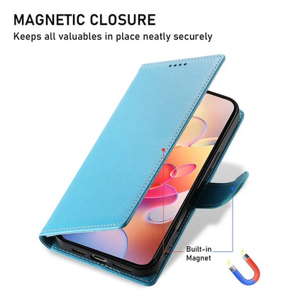 DF-012 For Samsung Galaxy A26 5G Case Litchi Texture Leather Magnetic Clasp Wallet Stand Phone Cover with Wrist Strap